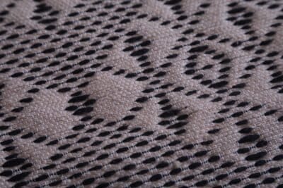 Handwoven Moroccan Kilim Rug Blanket - Beige and Black - Image 6