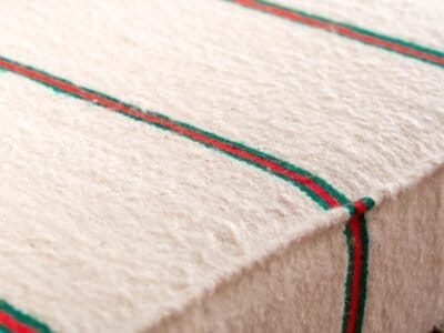 Handmade Moroccan Floor Couch Set in Cream-Red and Green Stripes - Image 9