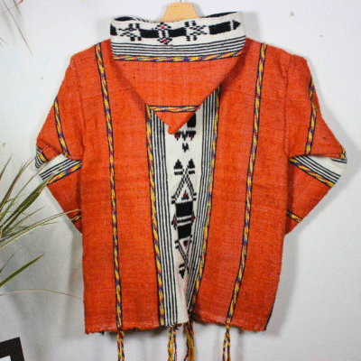 Handmade Orange Hoodie - Image 4