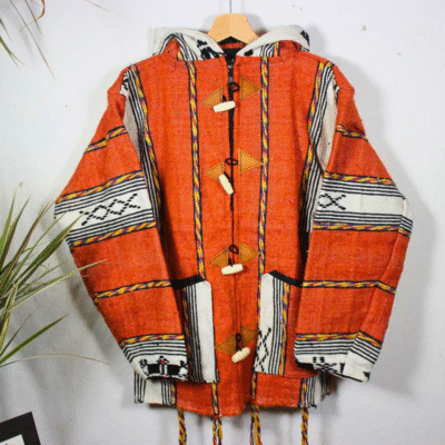 Handmade Orange Hoodie - Image 9