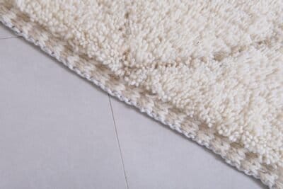 Custom White and Tan Moroccan Wool Rug - Image 6