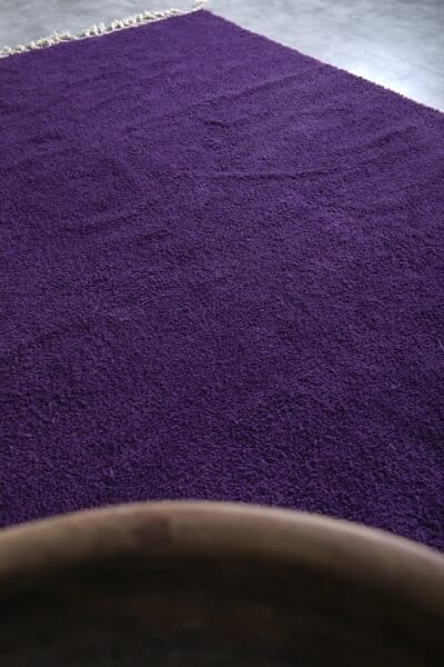 Custom Solid Royal Purple Moroccan Rug - Image 5