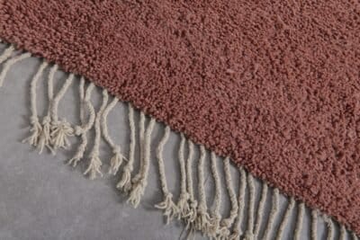 Custom Solid Rust Brown Moroccan Rug - Image 7