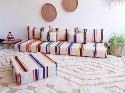 Full Moroccan seating set displayed outdoors in natural light