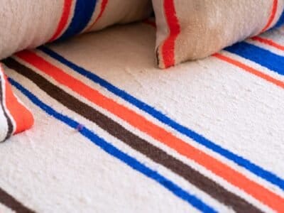 Moroccan Sofa – Striped Couch with Pillows & Zip Covers - Image 10